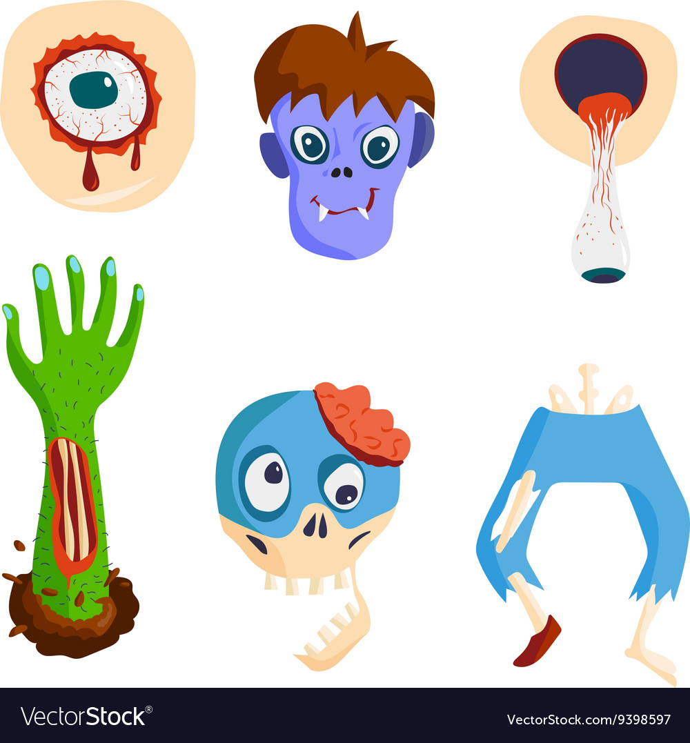 Cartoon zombie character Royalty Free Vector Image