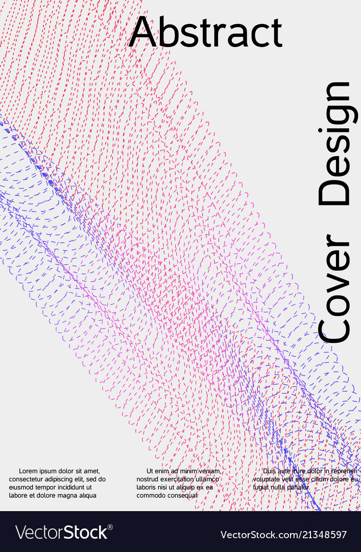 Cover design with abstract lines vector image Cover design with abstract lines