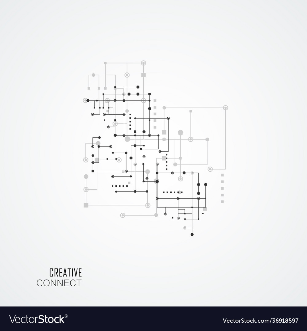 Network and connect lines dots technology