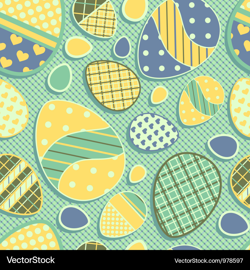 Seamless Easter pattern with eggs Royalty Free Vector Image