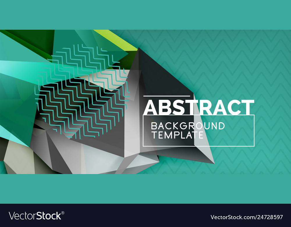 Triangular 3d geometric shapes background Vector Image Triangular 3d geometric shapes background