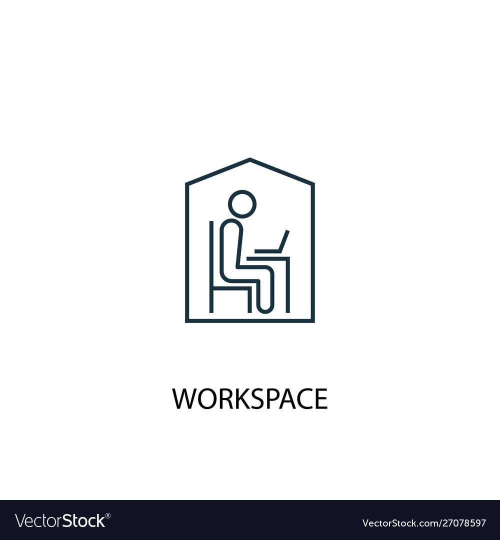Workspace concept line icon simple element