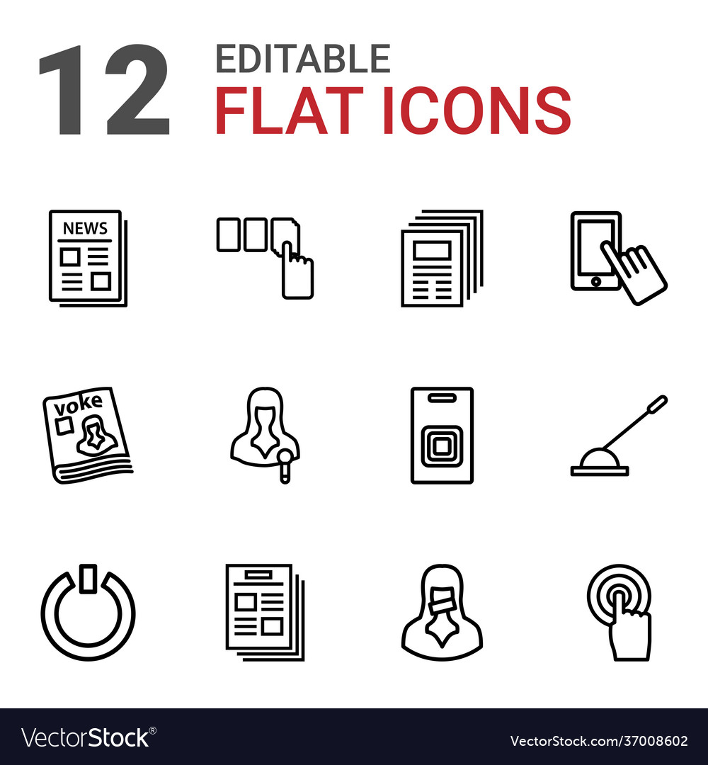 12 press icons