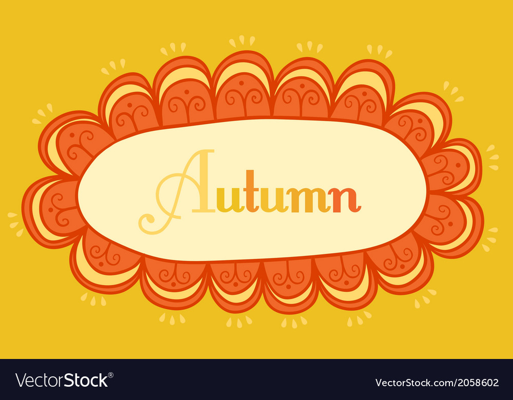 Abstract frame for your text autumnal theme header