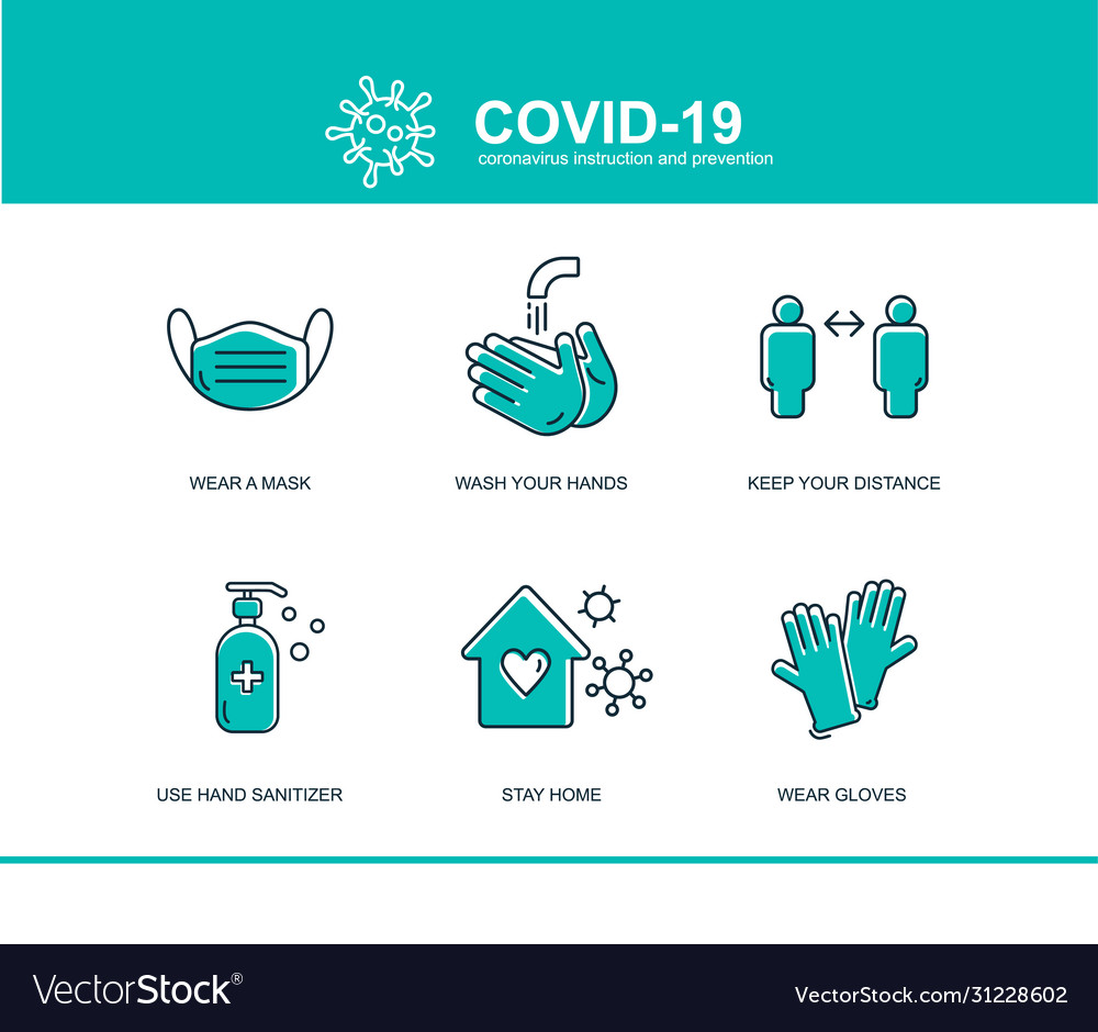 Coronavirus covid19 prevention tips icon how