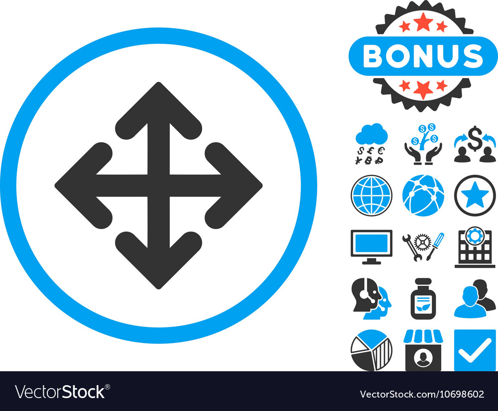 Direction variants flat icon with bonus