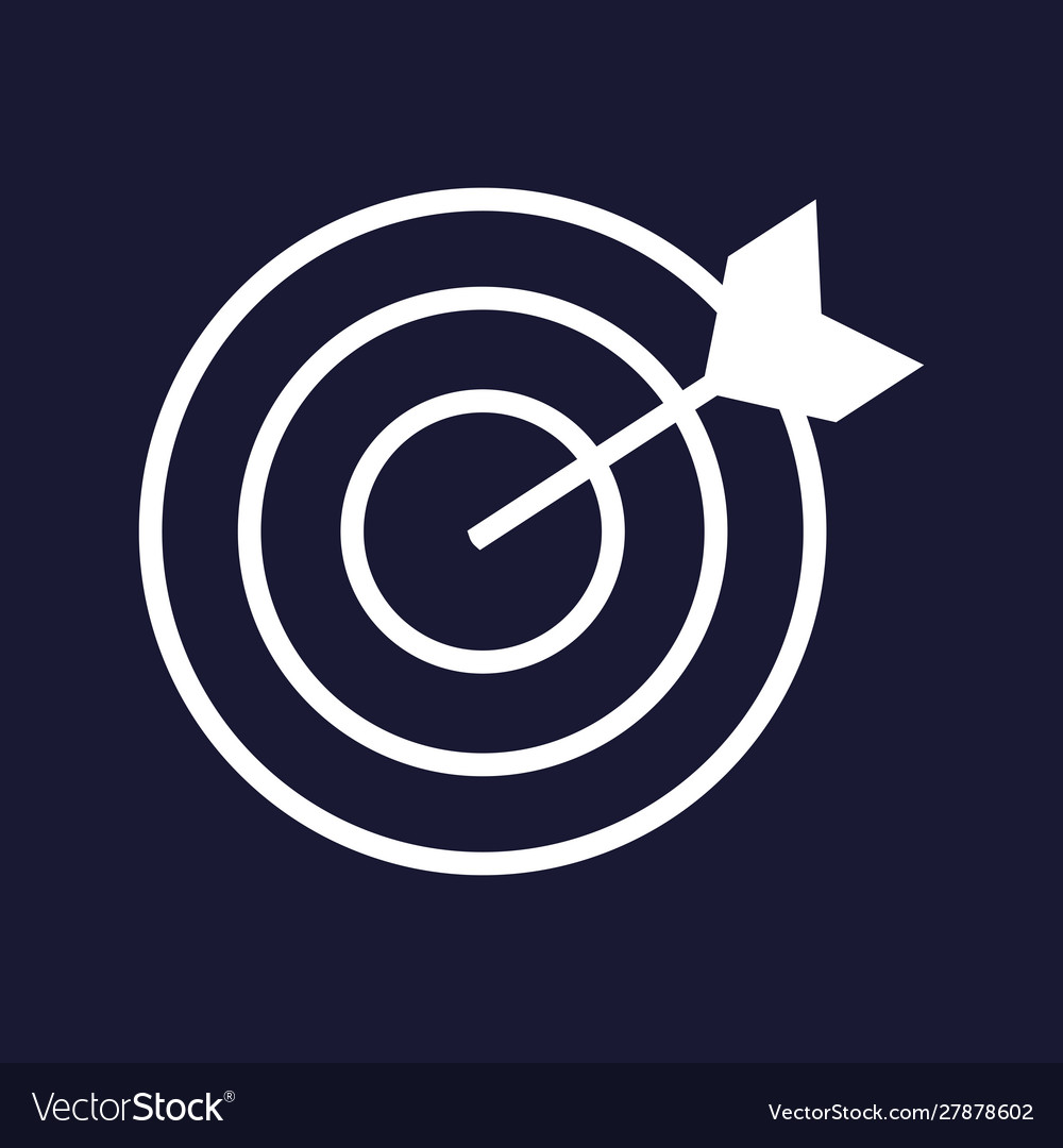 Image a target pierced an arrow dart Vector Image Image a target pierced an arrow dart