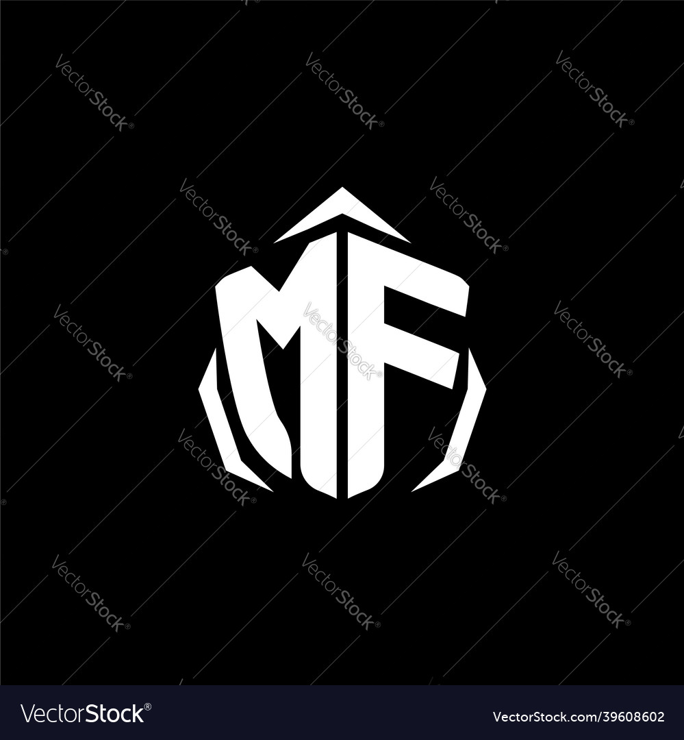 Mf monogram shield shape style