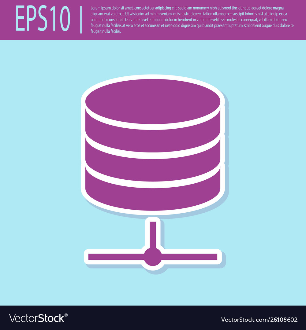 Retro purple server data web hosting icon Vector Image Retro purple server data web hosting icon