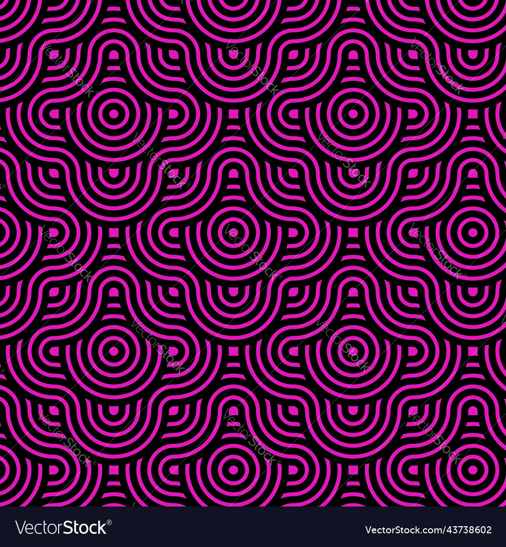 Seamless geometric pattern composed with circles