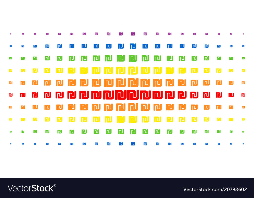 Shekel spectrum halftone array vector image Shekel spectrum halftone array