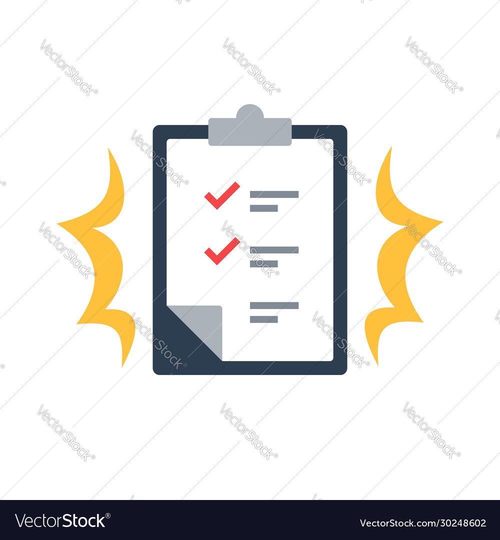 Task management check list efficient work Vector Image