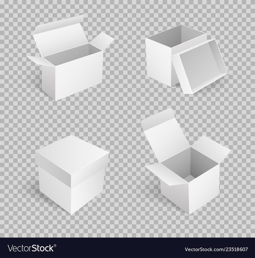 Carton boxes with open top empty package