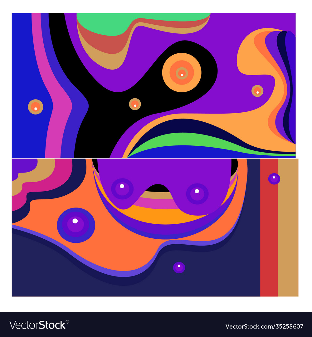 Colorful geometric and curve background pattern