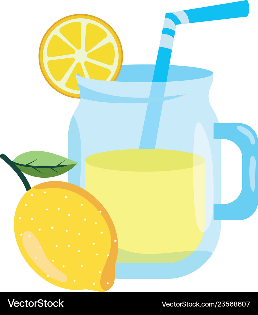 Delicious fresh juice cartoon Royalty Free Vector Image