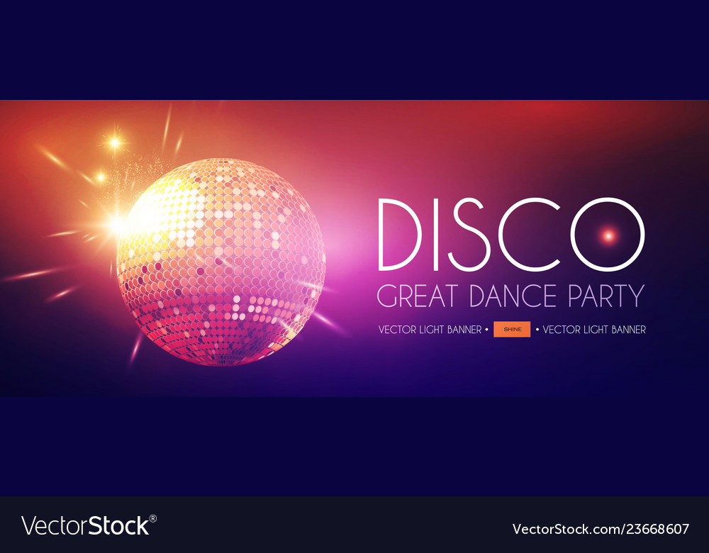 Disco Party Flyer Templatr With Mirror Ball And Vector Image - High Quality Mirror Ball Disco Party Flyer Templatr With Mirror Ball And Vector Image - High Quality Mirror Ball