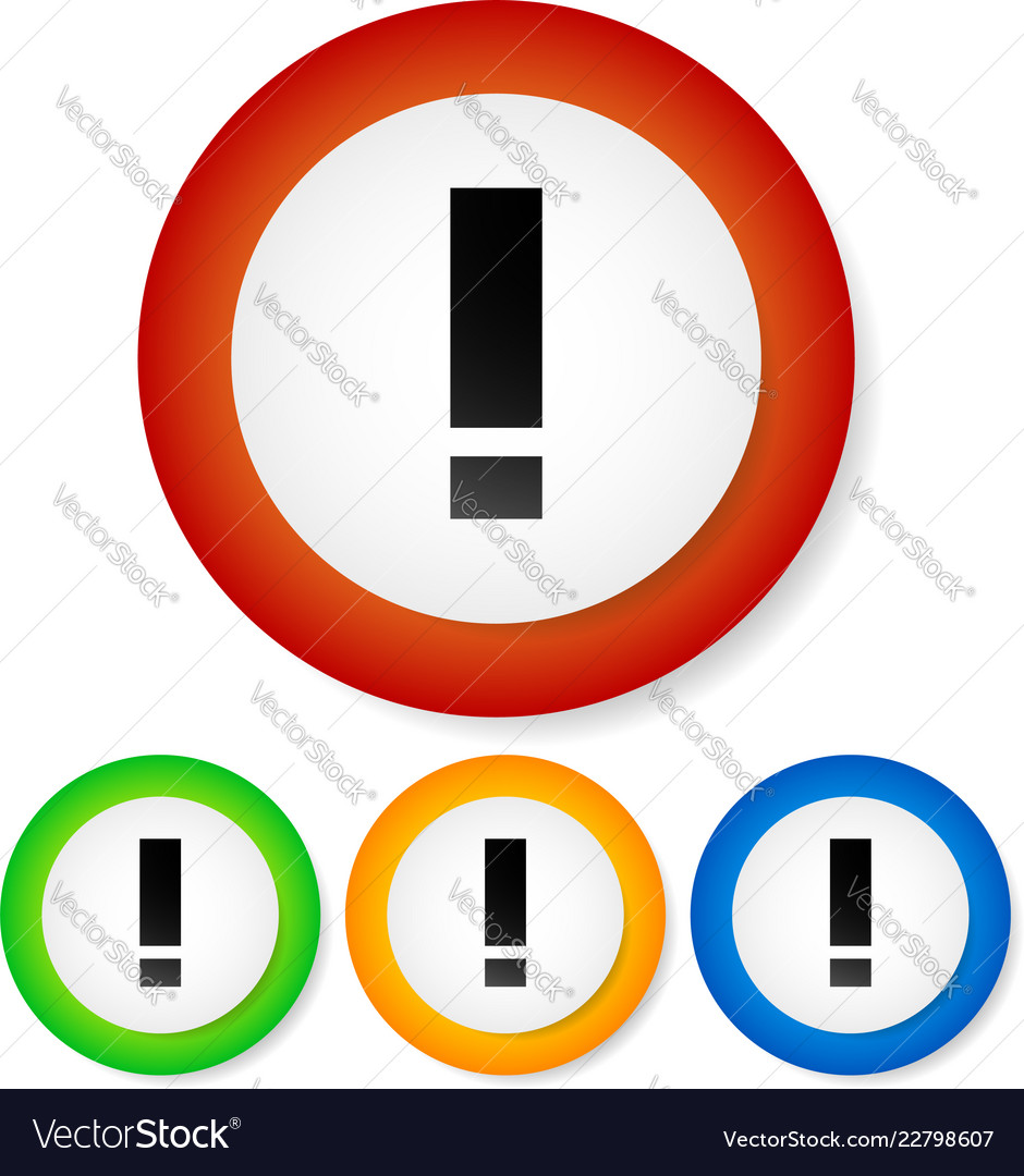 Exclamation point mark in circle