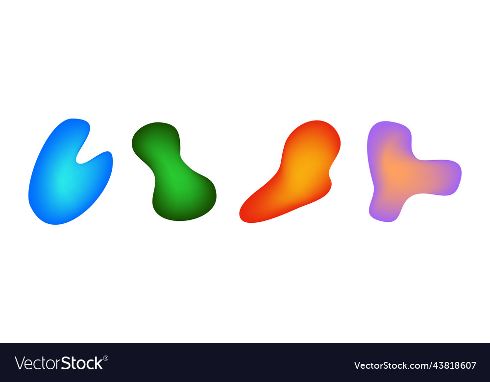 Gradient liquid blob shapes Vector Image Gradient liquid blob shapes