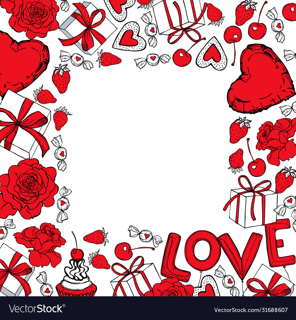 Free Vector  Hand drawn valentine's day pattern collection