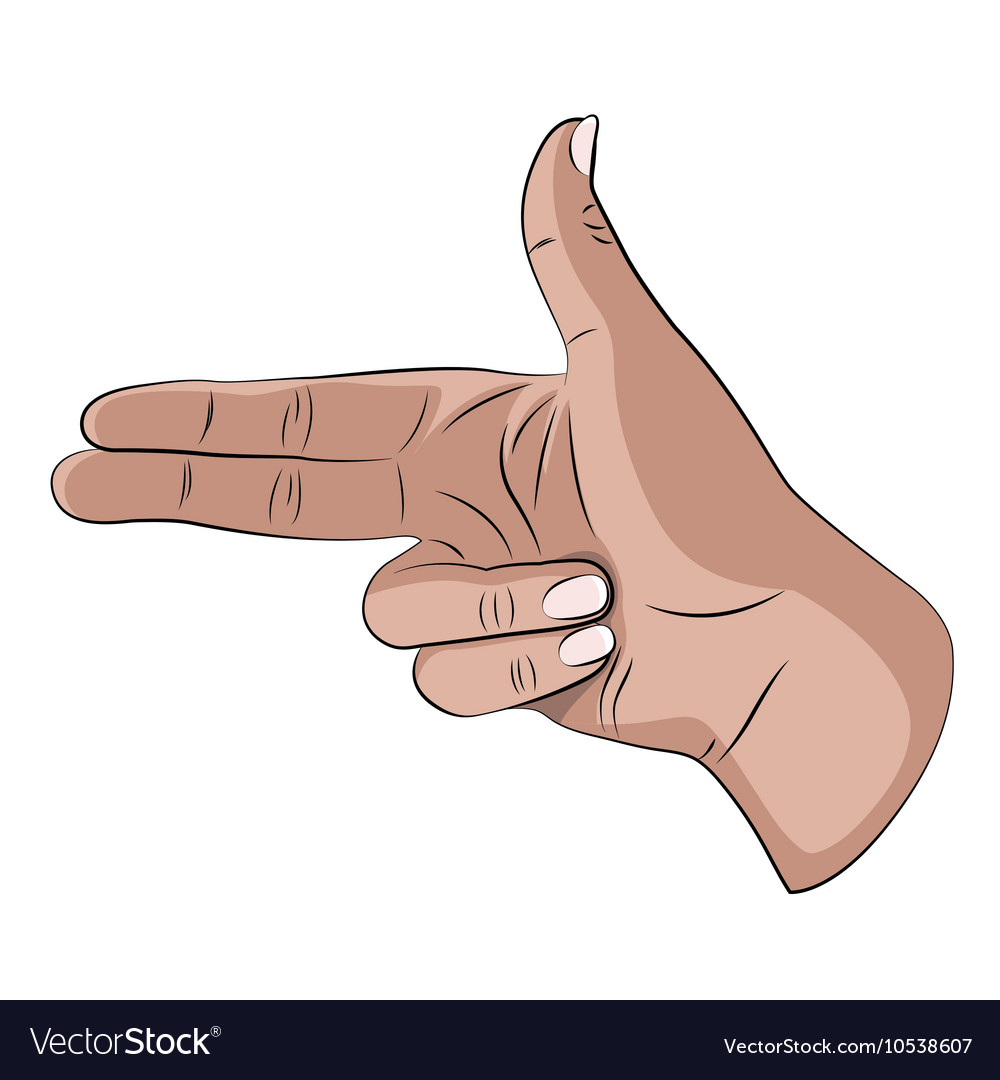 Hand Gun Gesture Royalty Free Vector Image - Vectorstock