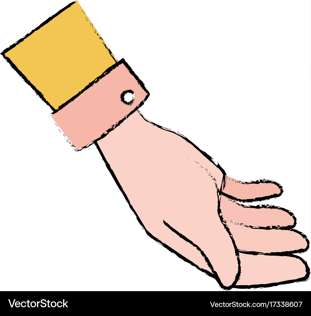Human hand receiving icon Royalty Free Vector Image