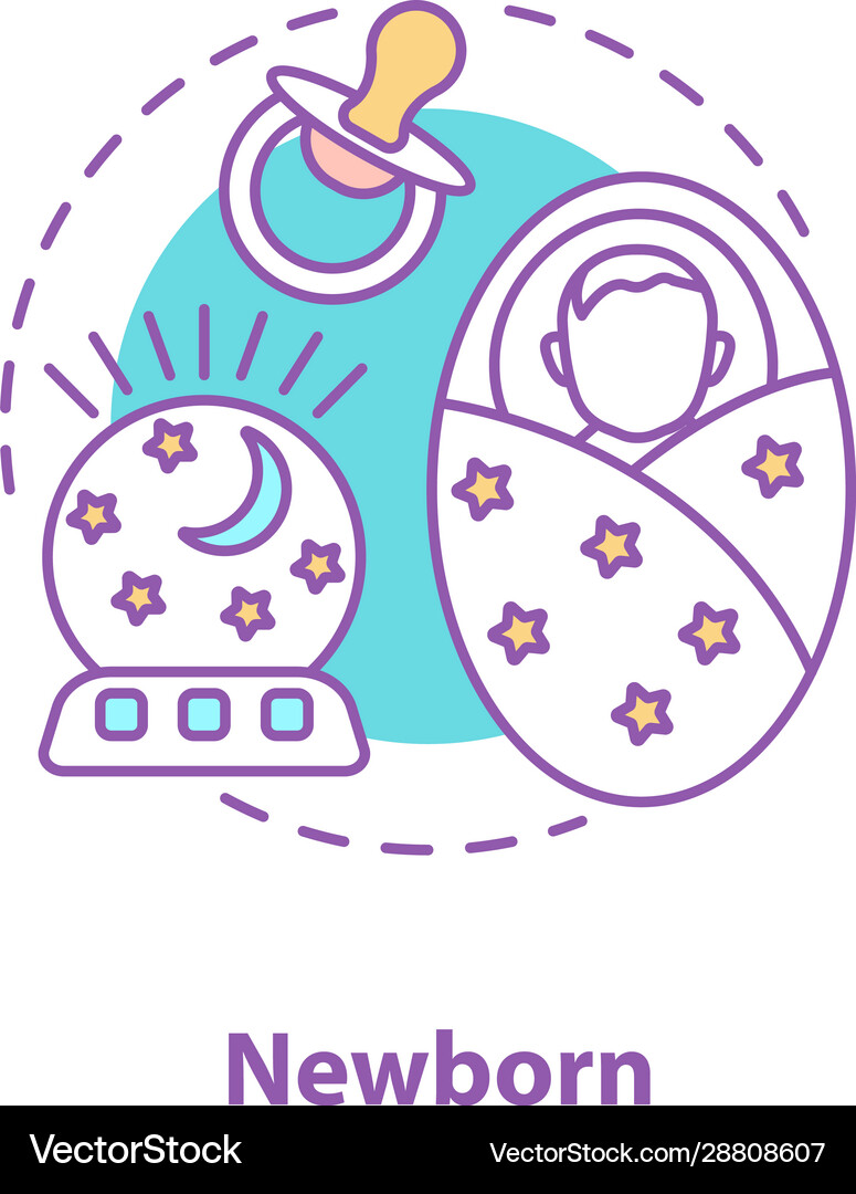 Newborn baby concept icon Royalty Free Vector Image