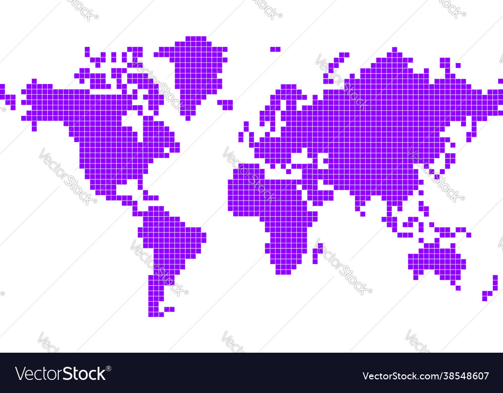 Pixel block map world