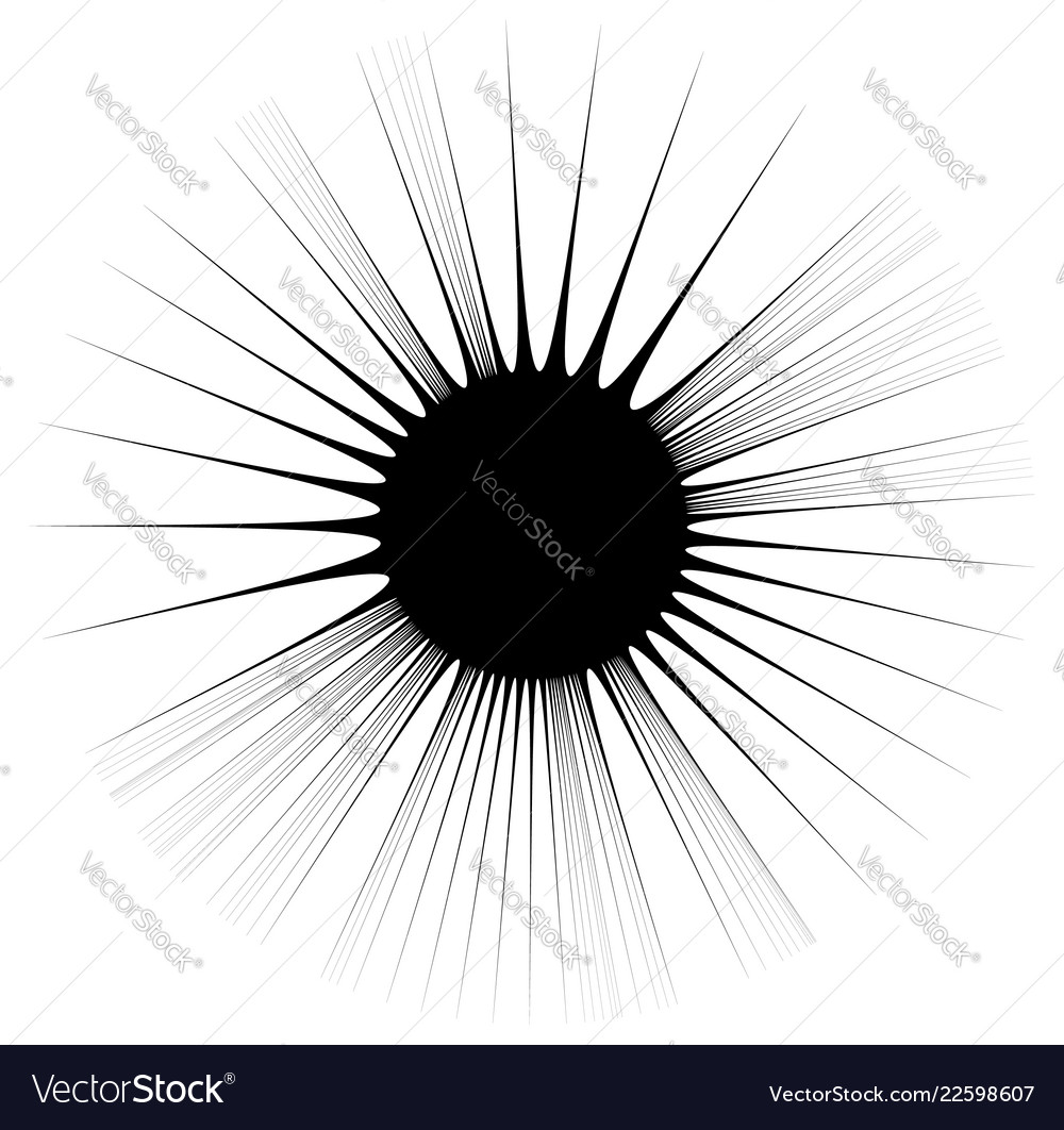 Radial lines rays with distortion abstract
