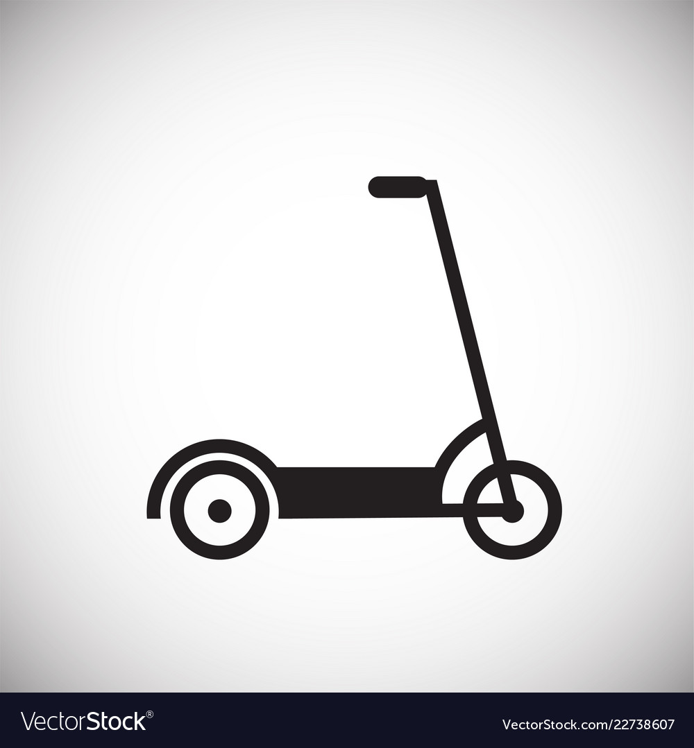 scooter electric on white