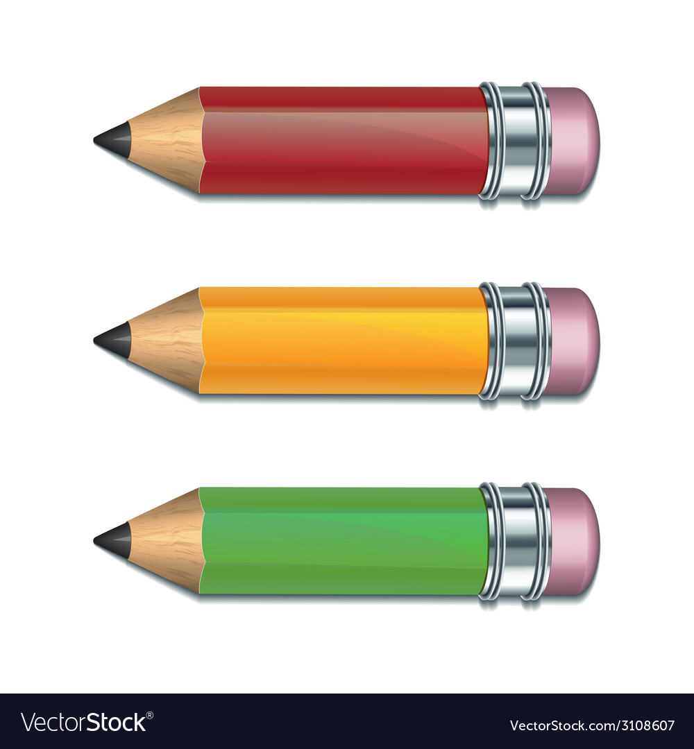 Set of coloured pencils Royalty Free Vector Image