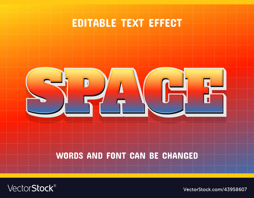Space gradient text effect