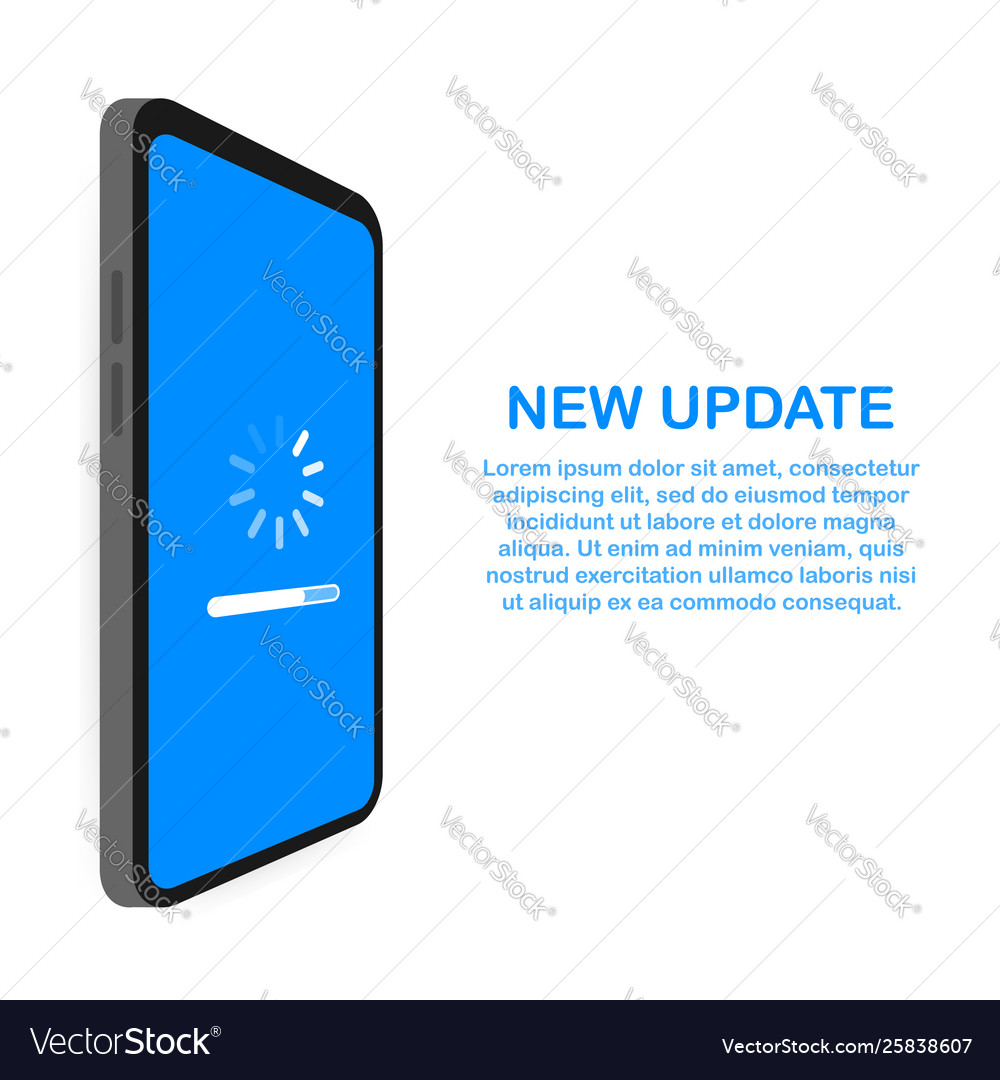 System software update data or synchronize vector image System software update data or synchronize