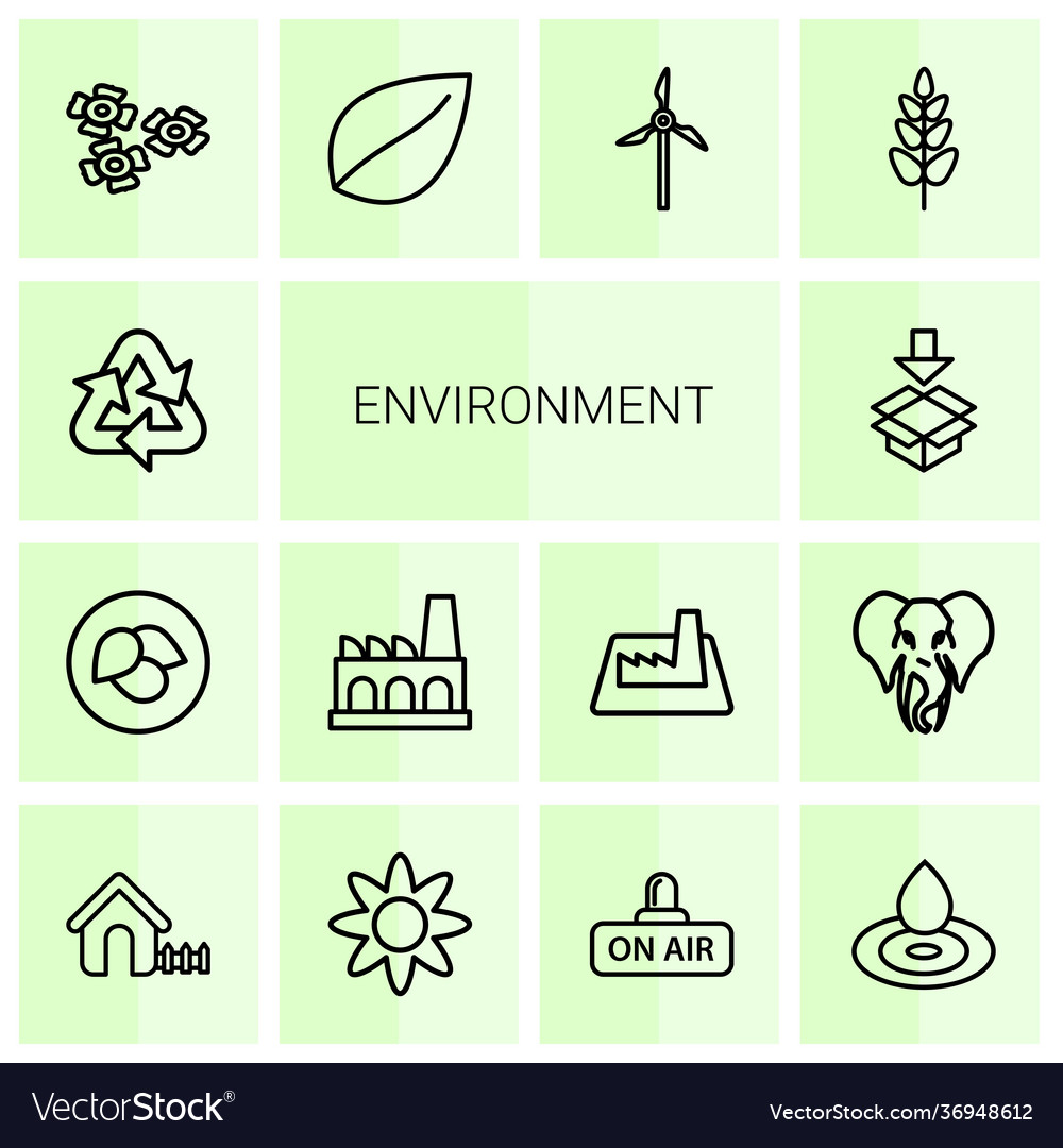 14 environment icons