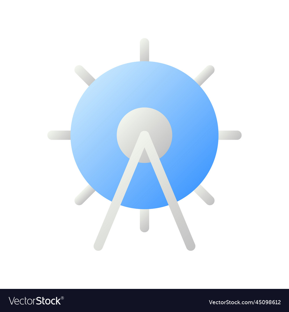 Amusement park location flat gradient two-color