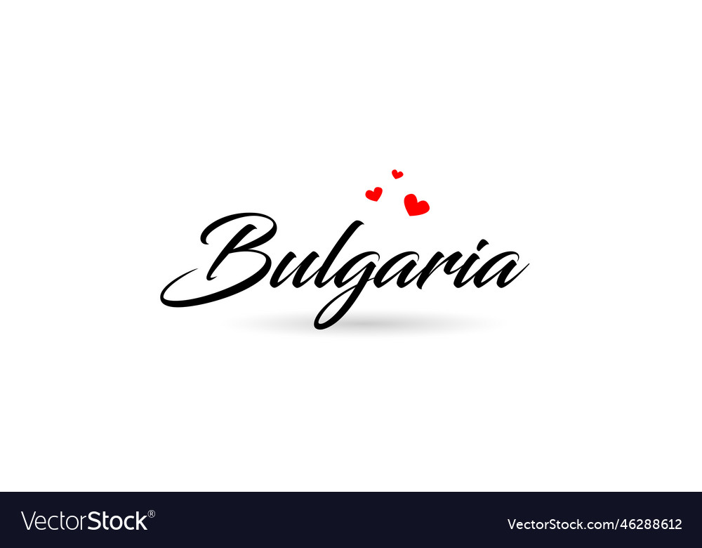 Bulgaria name country word with three red love