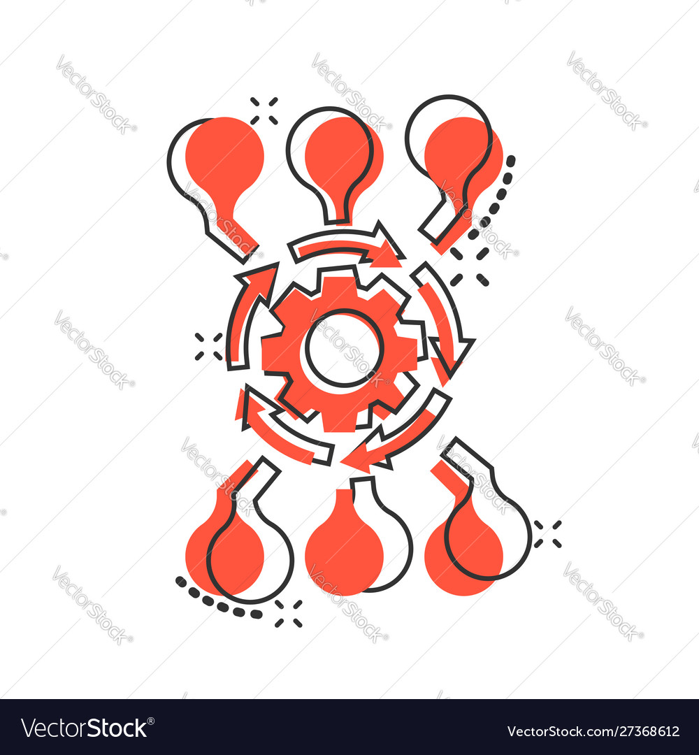 Cartoon algorithm api software icon in comic vector image Cartoon algorithm api software icon in comic