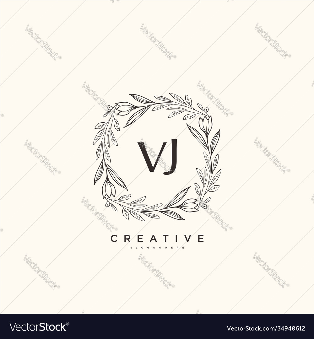 Elegant Initial Logo - Floral & Script