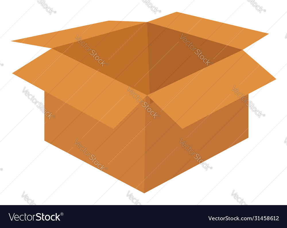 Empty box on white background