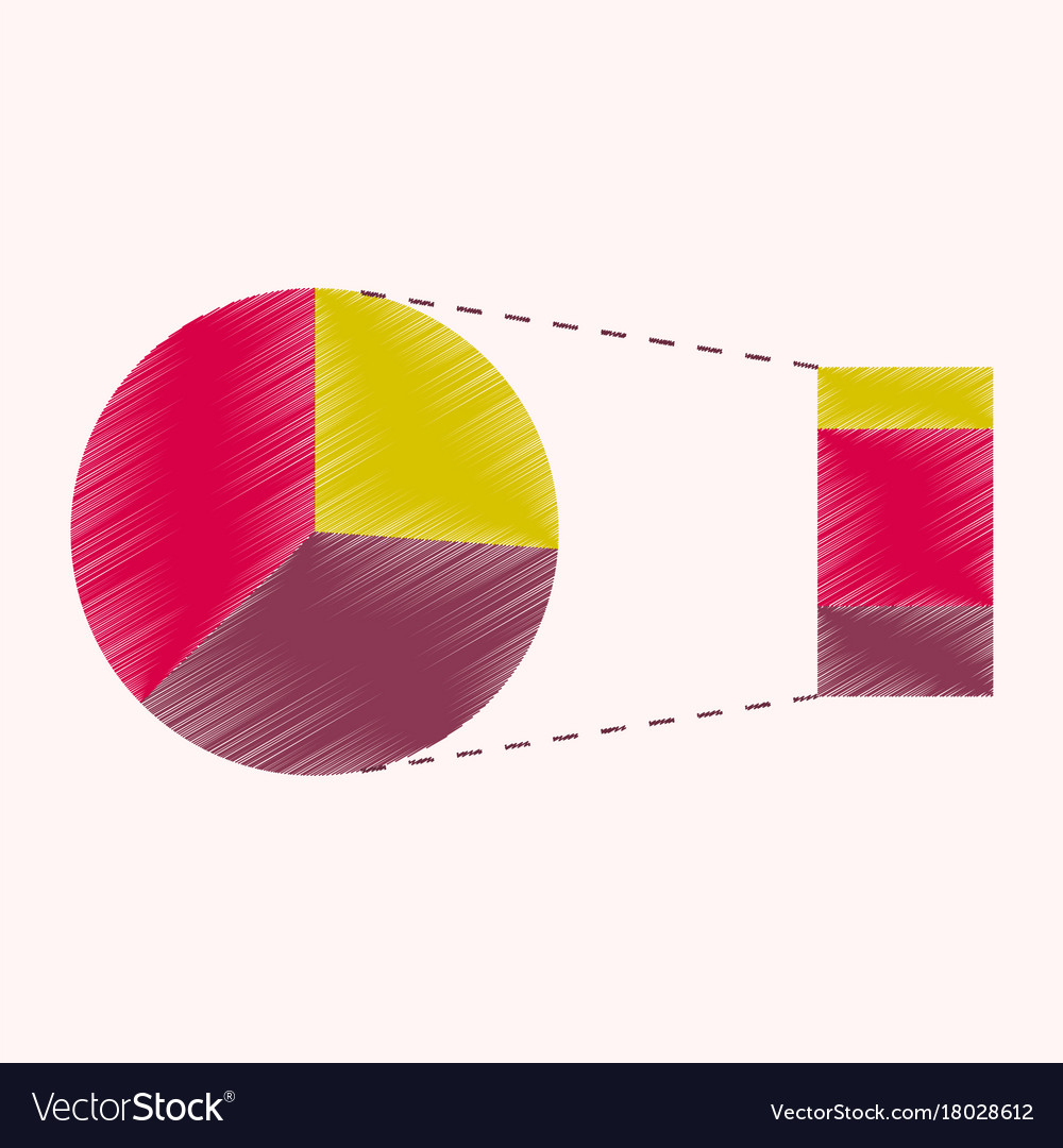 Flat shading style icon pie chart