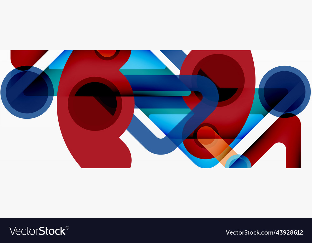 Geometric primitives lines circles abstract Vector Image Geometric primitives lines circles abstract