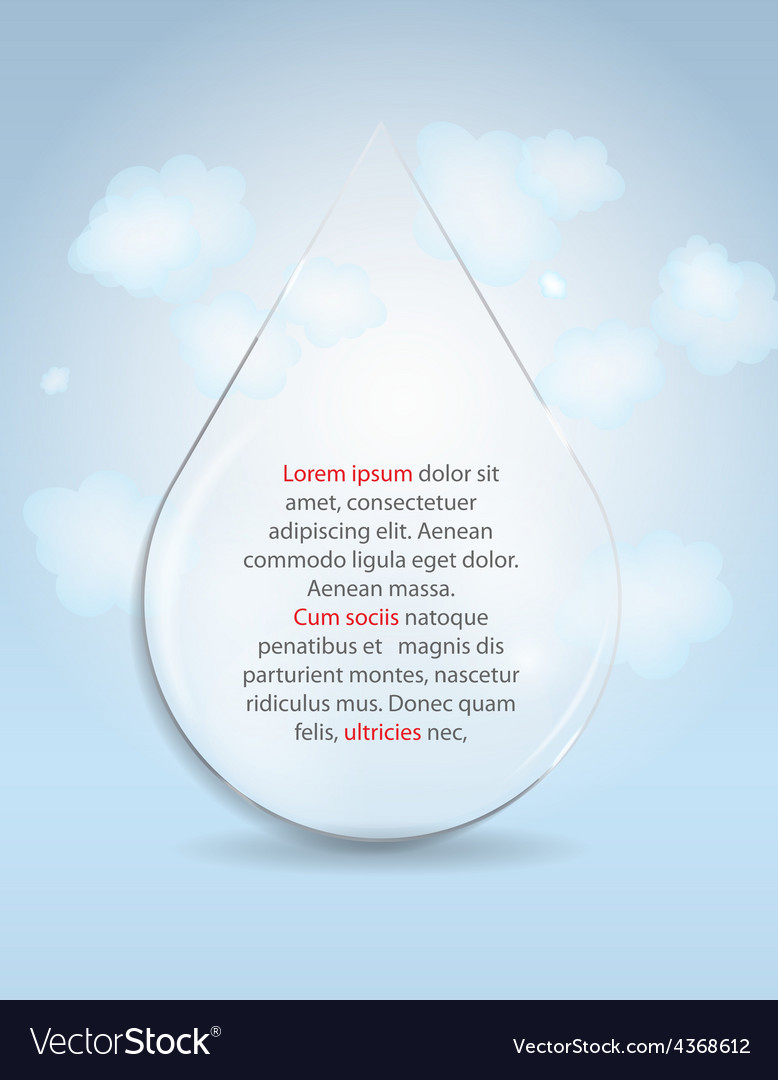Glass drop frame on abstract background