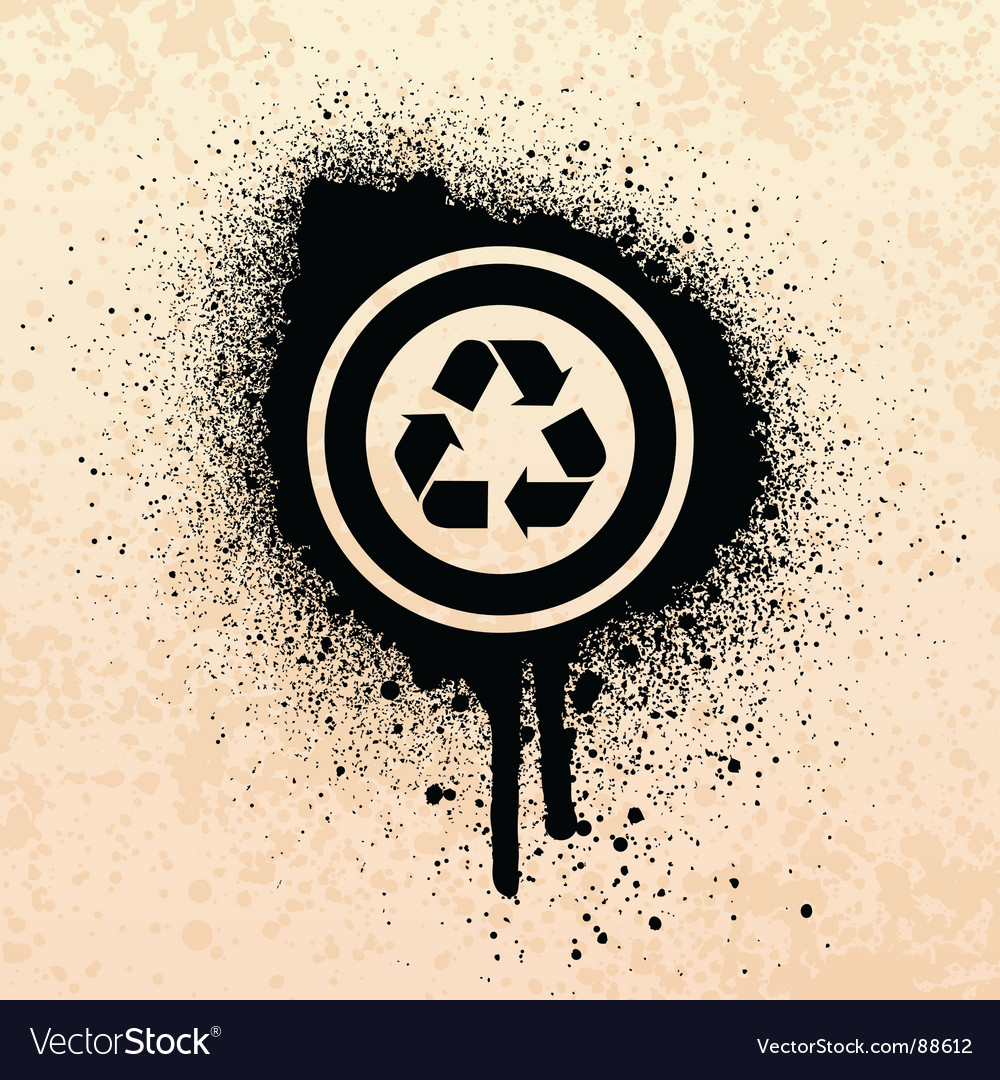 Graffiti recycle symbol