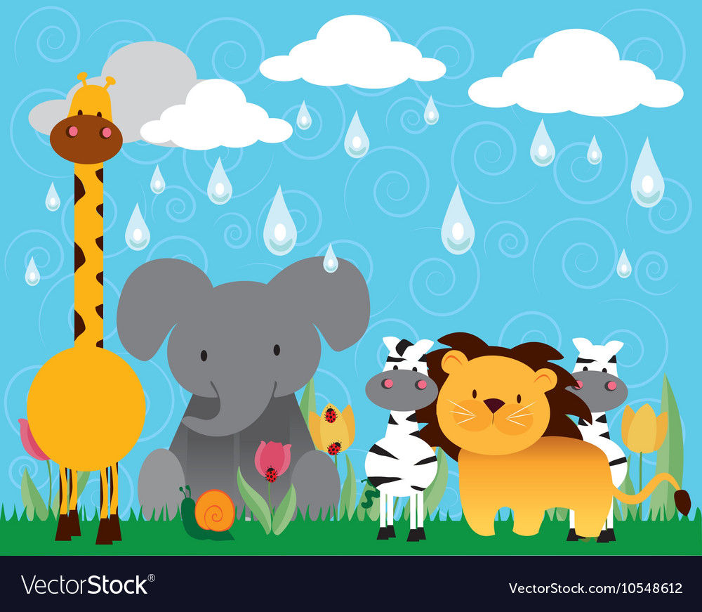 Jungle animals cartoon 3 Royalty Free Vector Image Jungle animals cartoon 3 Royalty Free Vector Image