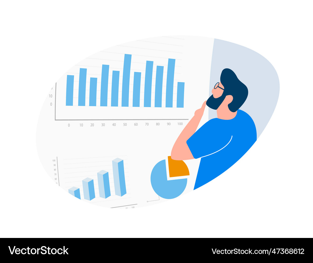 Leverage digital business analytics and big data Vector Image