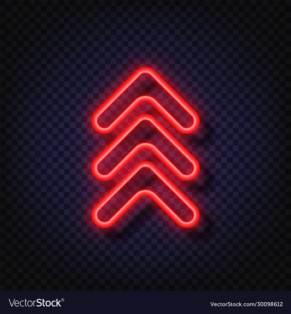 Neon Swipe Up Arrow Pointer