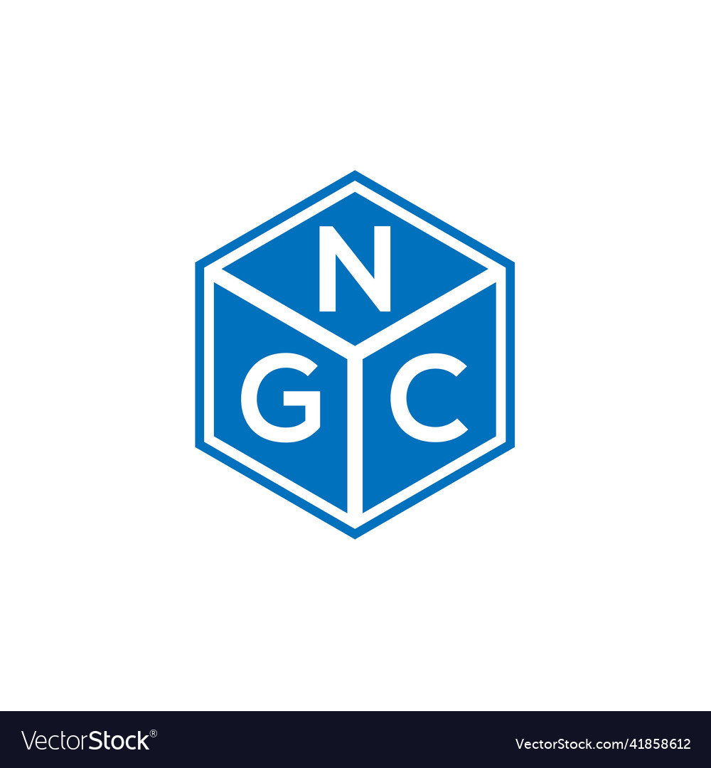 Ngc letter logo design on black background Vector Image