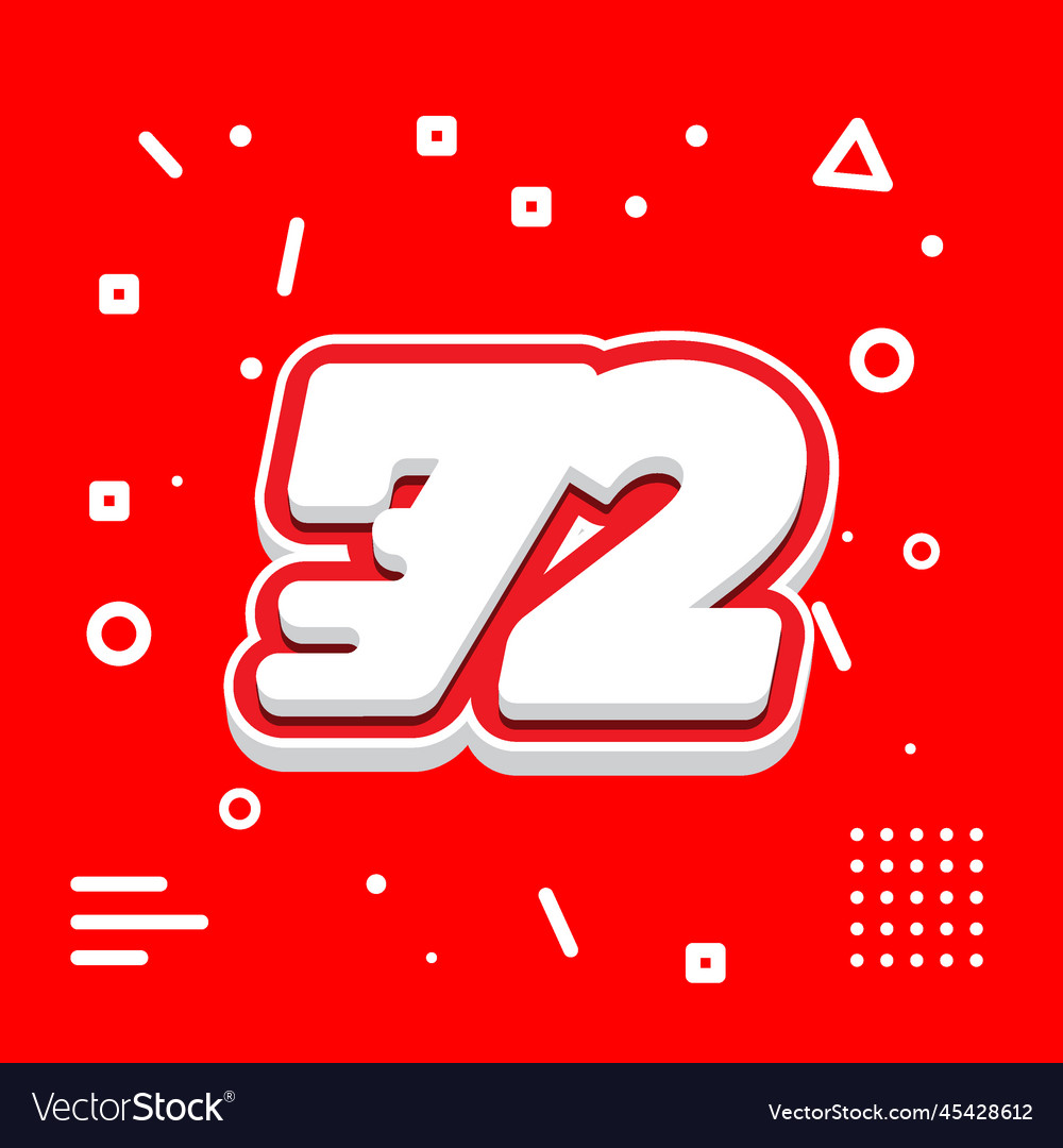 Number 72 3d speed modern icon