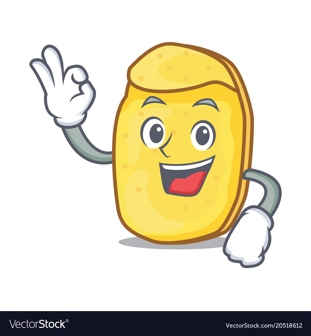 Okay Potato Chips Character Cartoon Royalty Free Vector