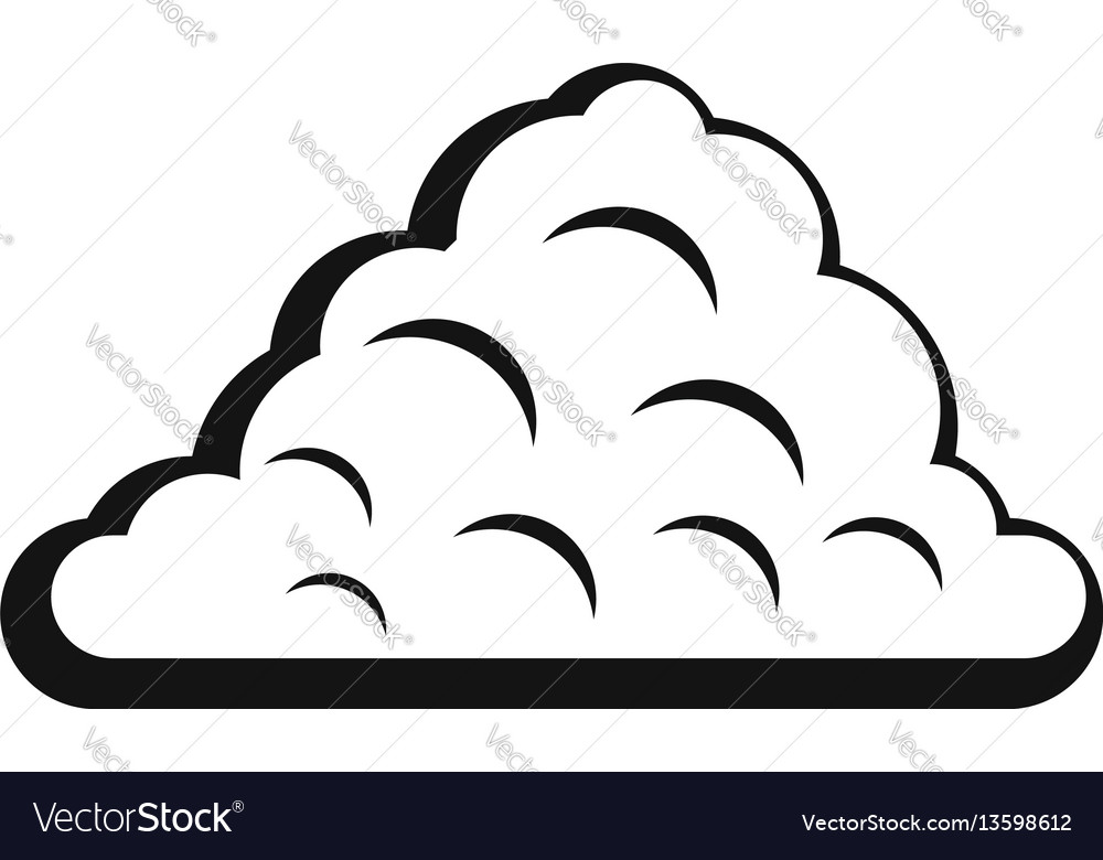 One cloud icon simple style Royalty Free Vector Image