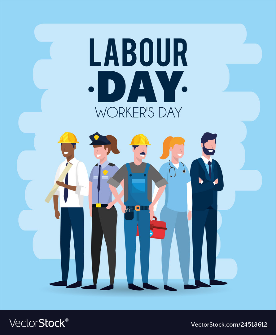 Professional employers to celebrate labour day Vector Image